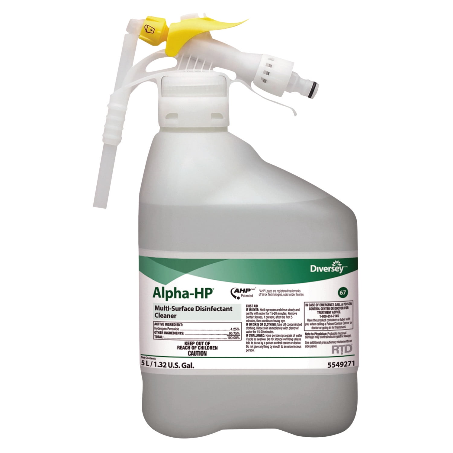 Diversey AlphaHP Concentrated MultiSurface Cleaner, Citrus Scent