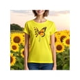 thumbnail image 2 of Blusa con Estampado de Mariposa y Girasoles – Diseño Único y Significativo Color Amarillo Talla Extra Grande Marca Emil SaEs, 2 of 4