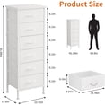 thumbnail image 3 of Tall Dresser for Bedroom, Closet Organizers and Storage Tall Fabric Dresser for Closet, Drawer Organizer with 5 Drawers, Bedroom Furniture, 3 of 6