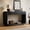 Black, variant on Harper & Bright Designs Farmhouse Rectangular Console Table with Storage, Narrow Entryway Table with 3 Drawers and Shelf, Wood Curved Sofa Table for Living Room, Hallway, Beige
