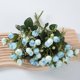 thumbnail image 5 of Xiao Hua 3 piezas de flores artificiales de tacto real para decoración del hogar, oficina, boda, arreglo floral (amarillo, 30 cm de largo), 5 of 5