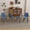 4Blue chairs, variant on 63 Inch Dining Table for 6-8, Rustic Industrial Wood Kitchen Table with Sturdy Iron Legs, Dining Room Table for Home & Patio