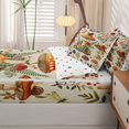 thumbnail image 5 of Homewish Wild Botanical Mushroom Zipper Full Size Comforter Sets with Fitted Sheet and 2 Pillowcases,Snails Butterfly Zipper Bedding Set,Beige,Polkadot Reversible,4pcs, 5 of 8