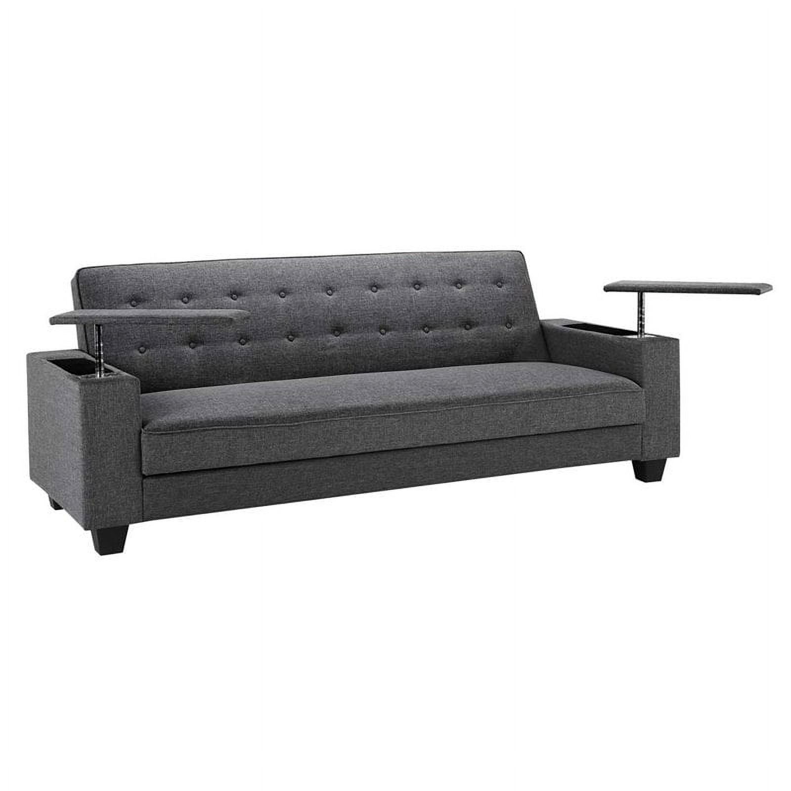DHP Union Laptop Tray Convertible Sofa in Gray - image 3 of 10