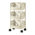 thumbnail image 5 of InsCrazy Rolling Cart with Handle Storage Rack Layer Storage Cart Mobile Storage Rack for Living Room, Bedroom, Office, Home Workshop, 5 of 6
