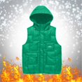 thumbnail image 3 of KaLI_store Vest for Women Dressy Women's Puffer Vest, Lightweight Warm Sleeveless Jacket for Hiking Travel Golf Green,L, 3 of 5