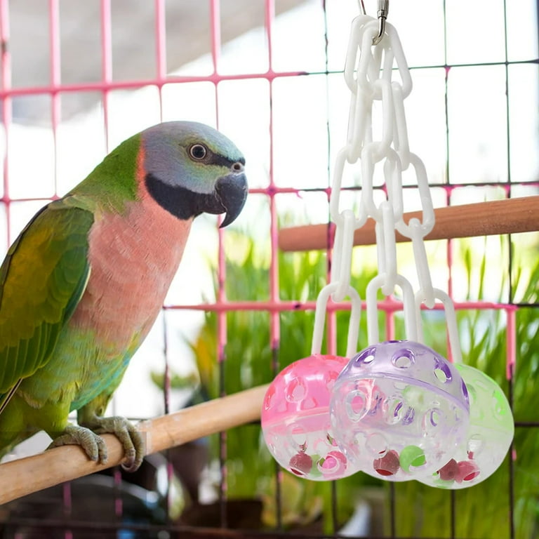 DIYUQISHI Bird Toys Set - 18 Pcs Colorful Bells & Woven Balls For Parrots, Budgies, Conures, Cockatiels (1.2-5.5 In)