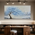 thumbnail image 2 of Golden/Green/Blue Tree of Life Paintings - Large Canvas Print Wall Art for Living Room, Bedroom, Office Decorations, Landscape Artworks with Framed, 40"X20", 2 of 7