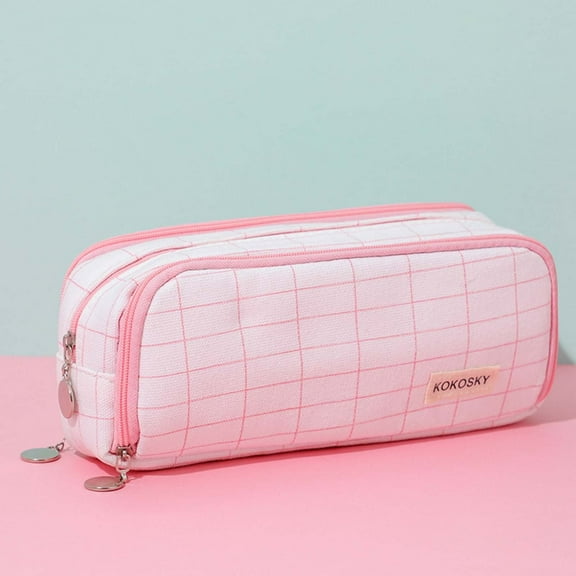 HOARBOEG Japanese Korean Style Multifunctional Pencil Case - Multi-layer Stationery Organizer with Storage Bag, Eco-Friendly Fabric