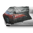 thumbnail image 3 of Abstract Soft Flannel Fleece Throw Blanket, European Honeymoon Romantic City Paris Eiffel Tower Italian Car, Cozy Plush for Indoor and Outdoor Use, 50" x 60", Charcoal Grey White, by Ambesonne, 3 of 6