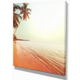 thumbnail image 2 of Serene Beach with Huge Palm Trees - Beach Photo Canvas Print, 2 of 3