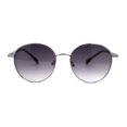 thumbnail image 1 of Retro Pop Color Indi Dapper Metal Rim Round Sunglasses Gunmetal Smoke, 1 of 4