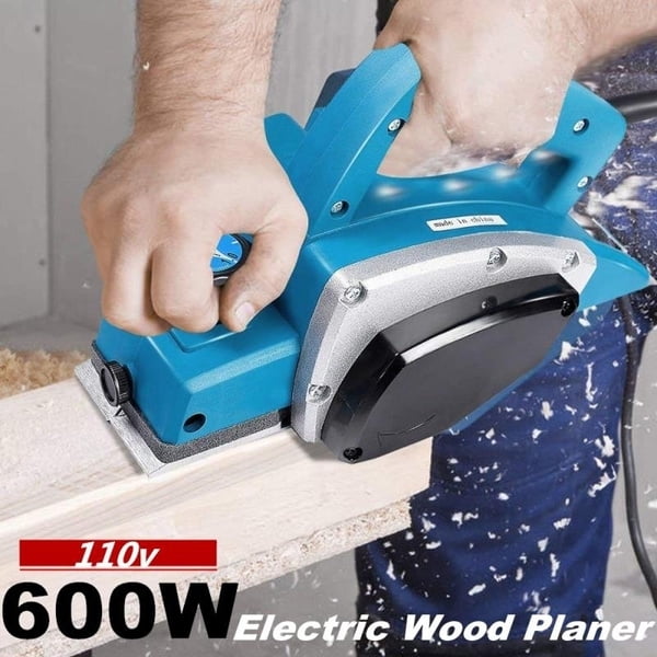 3.31inch Cut Width Electric Hand Planer Professional Power Planer Hand Held Woodworking Power Tool for Home Furniture US Plug 110V Portable Wood Planer with Aluminum Bottom Plate