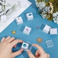 thumbnail image 3 of 1set 24pcs Square Transparent Plastic Loose Diamond box Gemstone Small Jewelry Storage Case with Sponge Inside White 2.9x2.9x2.25cm, 3 of 6