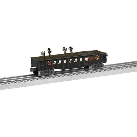 Lionel O Gauge End of the Line Undead Electric Train Gondola, Model Train Rolling