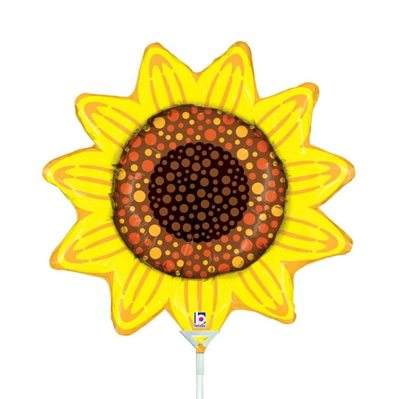14 inch Sunflower Mini Shape (Air-Fill Only) Foil Mylar Balloon - Party Supplies Decorations