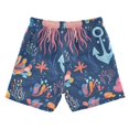 thumbnail image 7 of FORMRS Boys Swim Trunks Quick Dry Mesh Liner Boardshorts Sizes XS-XL, Pink Jellyfish, 7 of 7