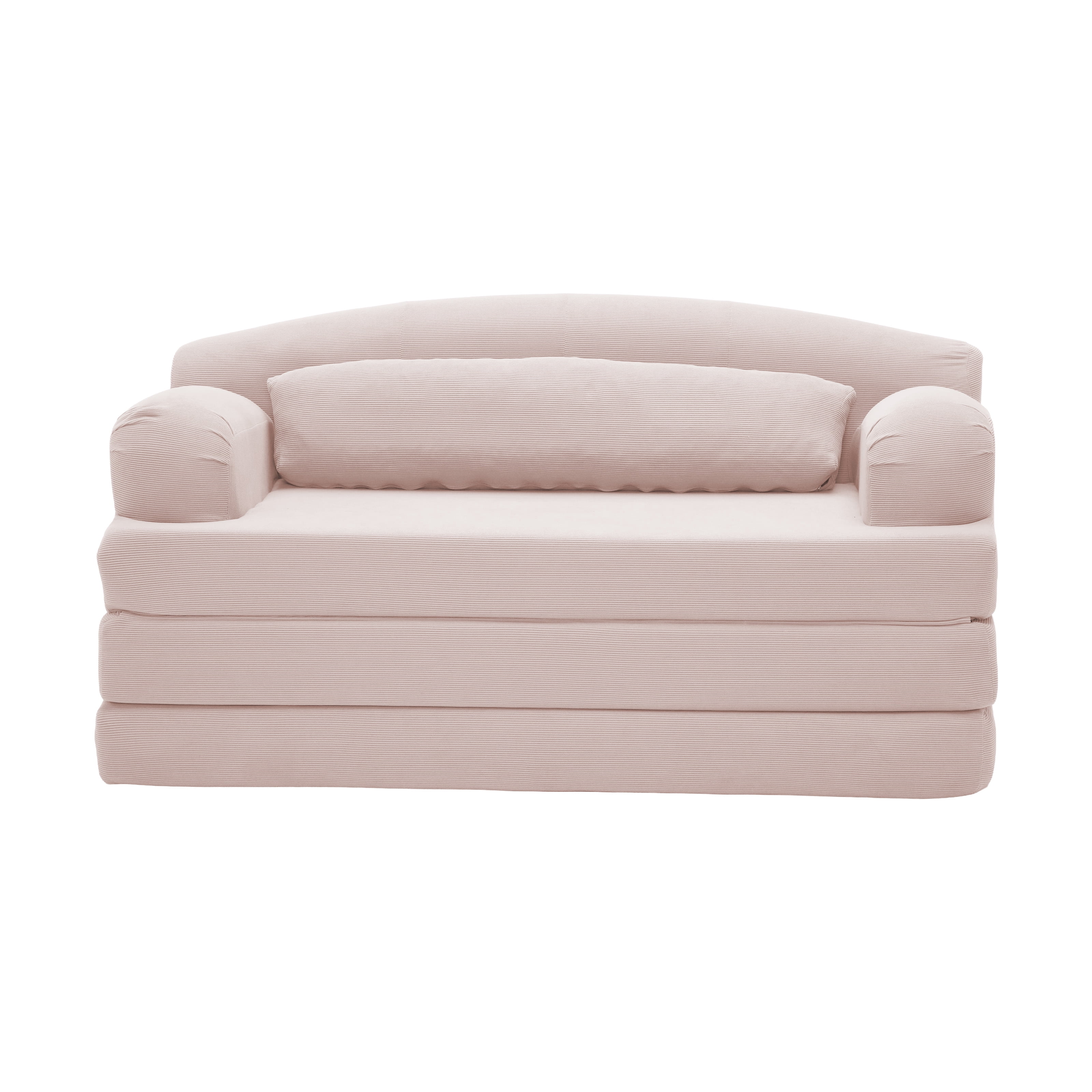 Leumius Futon Sofa Bed, Convertible Sofa Bed,Folding Boneless Couches,Low-Profile Boneless Couch for Living Room,15.8" H Low Seat Small 57" Foldable Floor Sleeper Mattress Lounge Space‑Saving