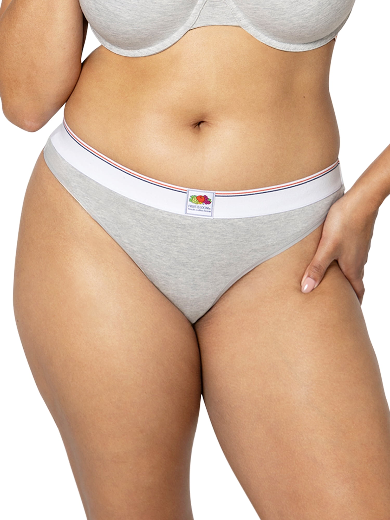 fresh collection by Fruit of the Loom Women's Cotton Thong 2-pack