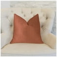 thumbnail image 2 of Plutus Crimson Square Red and Beige Luxury Throw Pillow 16"L x16"W, 2 of 3