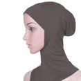thumbnail image 1 of Sombrero hiyab de para mujer, bufanda árabe elástica para la cabeza, interior, café Hugo Mujer algodón musulmán hijab, 1 of 4