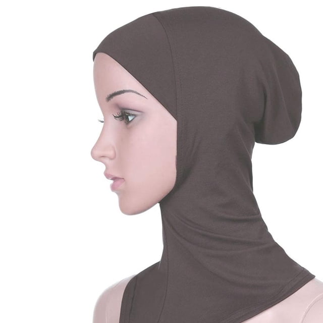Sombrero hiyab de para mujer, bufanda árabe elástica para la cabeza, interior, café Hugo Mujer algodón musulmán hijab