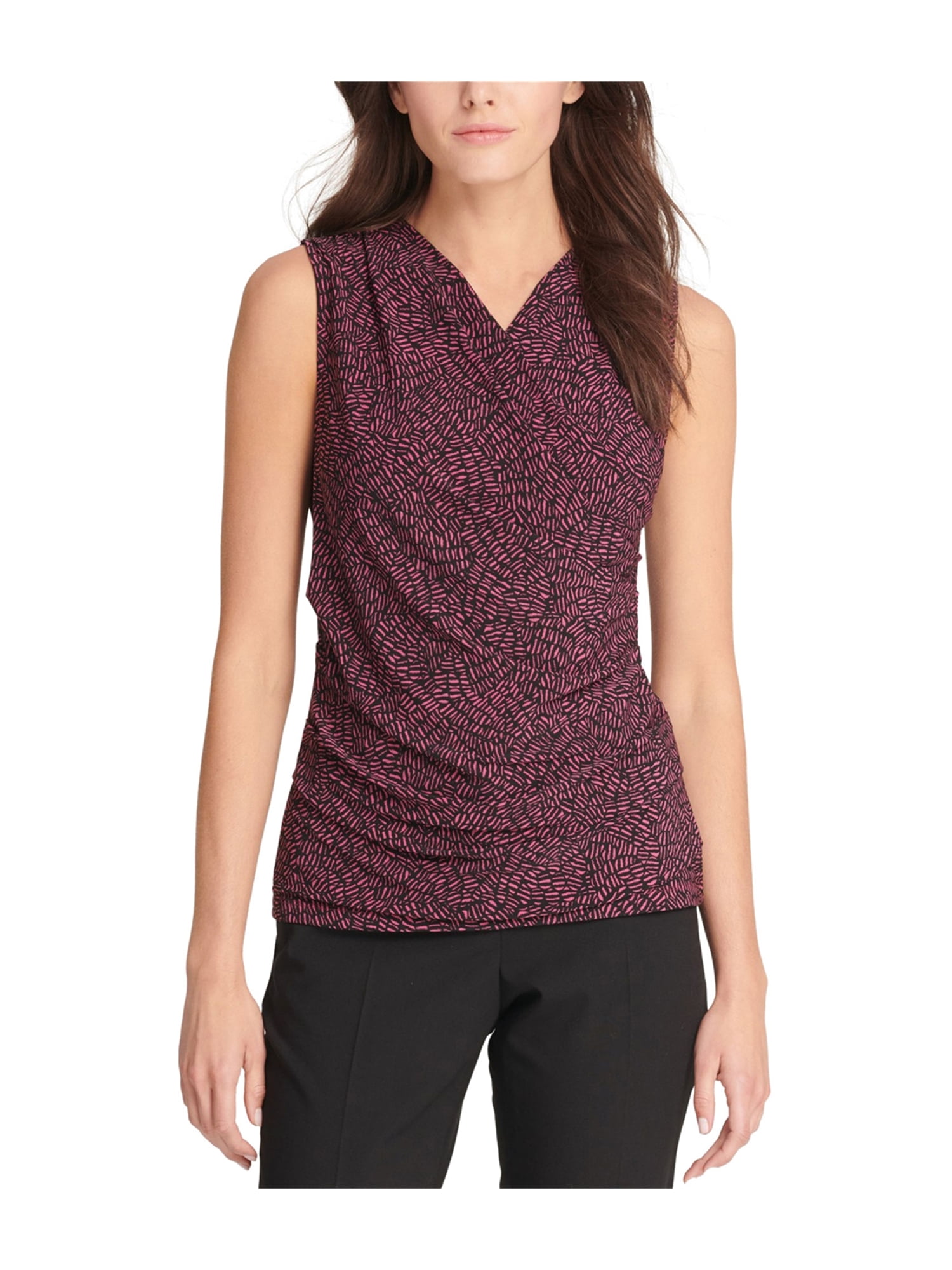 Dkny sleeveless ruched top Clearance