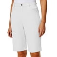 thumbnail image 7 of Womens Dress Shorts High Waist Work Twill Shorts with Pocket Straight Leg Casual Office Business Bermuda Short White, L, 7 of 7
