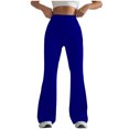 thumbnail image 2 of ZOIGHDA Womens Flare Yoga Pants High Waisted Bootcut Leggings Belly Control Soft Leggings for Workout Gym Casual(Blue,XX-Large), 2 of 5