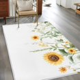 thumbnail image 2 of Sunflower Area Rugs 3x5 ft Spring Flower Leaf Watercolor Plant Nature Washable Rug Non Slip Indoor Carpet Absorbent Floor Mat for Living Room Bedroom Dining Room, 2 of 9