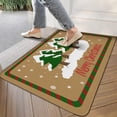 thumbnail image 3 of Vintage Joy Pattern Kitchen Mat Christmas Door Mat Indoor Thanksgiving Floor Mat Kitchen Mat Non Slip Scratch Absorbent Snow Kitchen Mat Door Mat 30" X 17", 3 of 6