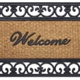 thumbnail image 3 of Wrought Iron Rubber Door Mat, Fleur De Lis - 18 Inch Width, 30 Inch Length - Durable, Easy to Clean & Decorative Outdoor Welcome Mats - Heavy Duty for All Weather - Doormat Traps Dirt, & Mud, 3 of 5