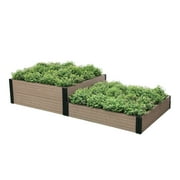 6 ft. W x 3 ft. D x 14 in. H and 7 in. H Premium Terraced Garden Bed