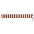 thumbnail image 5 of Awntech 18 Ft Maui Right Motorized Heavy Duty Patio Retractable Awning (216in x 9.25in x 120in), Burgundy/Tan Stripe, 5 of 7