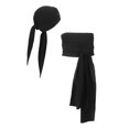 thumbnail image 2 of Pañuelo para la cabeza de pirata, accesorios para sombrero, cinturón de cintura pirata, faja pirata para fiesta Negro, 2 of 8