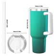 thumbnail image 4 of Pofeuu Turquoise Light Blue Print 40oz Ice Bully With Handle And Straw Stainless Steel Vacuum Insulated Cup And 2 In 1 Straw Lid, 4 of 8