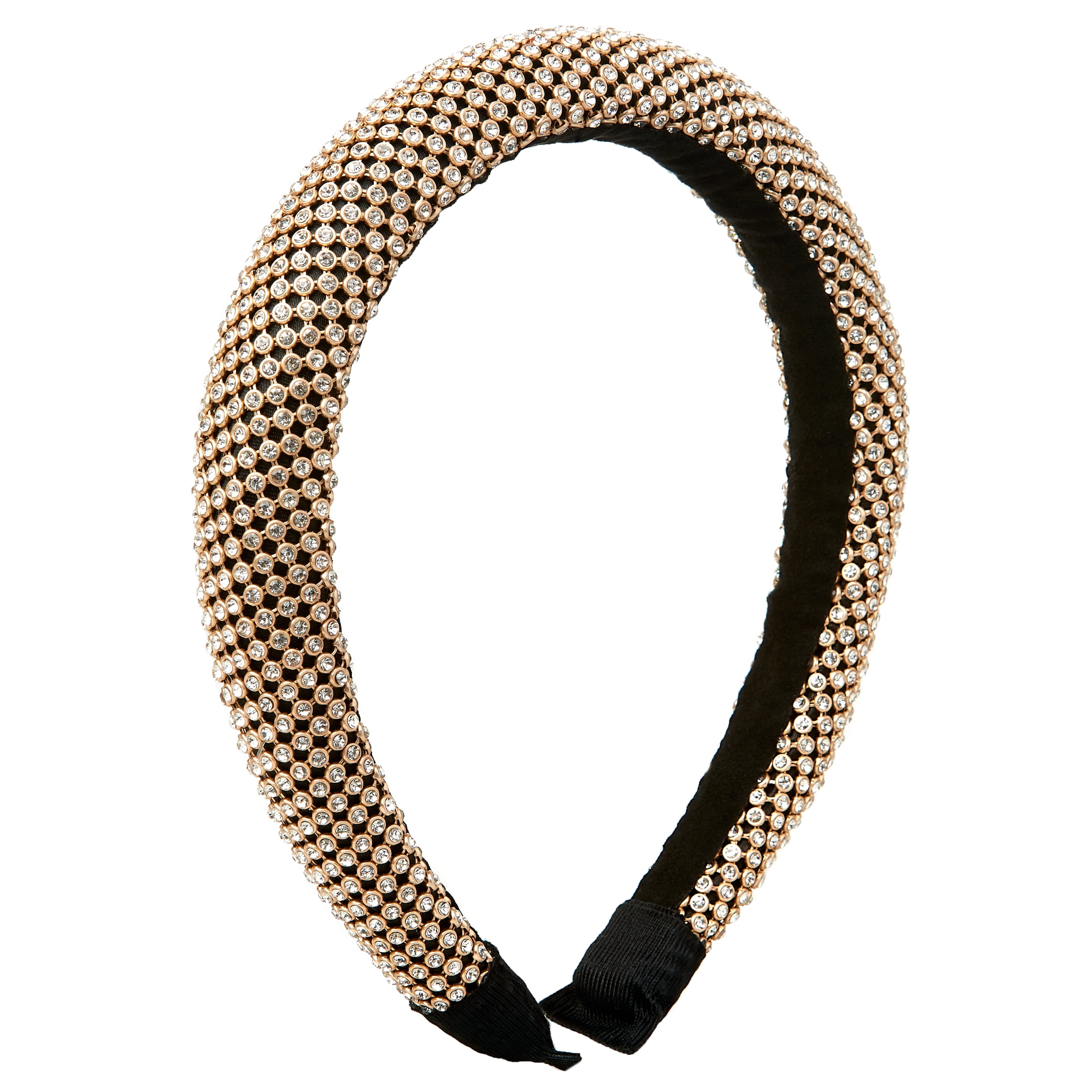 Black Diamond Accessories Gold Crystal Stone Headband and Hairclip Set, 2-Piece