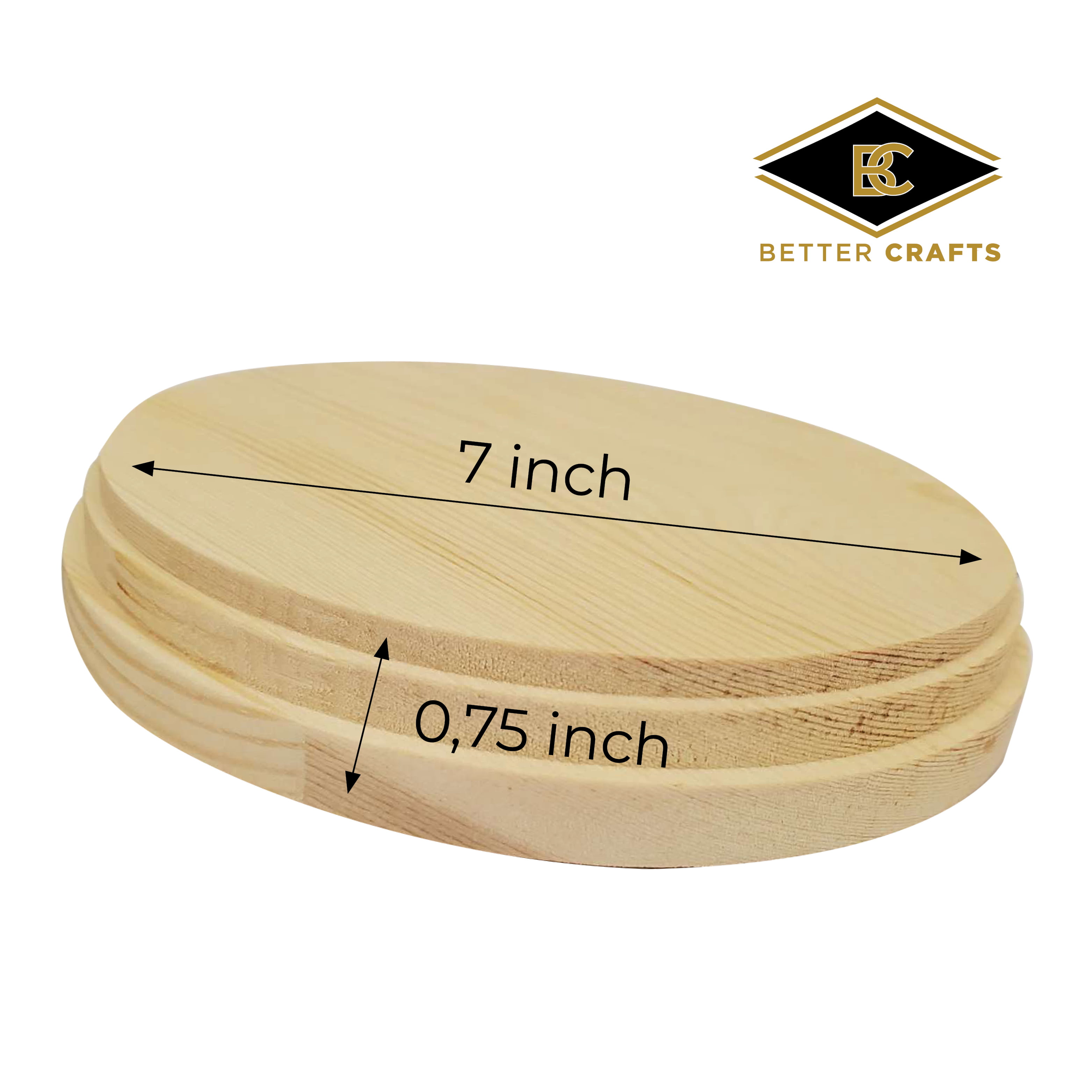 Wholesale OLYCRAFT 3Pcs Round Wooden Plaque Unfinished Pine Wood