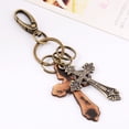 thumbnail image 2 of NUOLUX 1 Pc Cross Pendant Keychain Assorted Color Alloy Decorative Keychains For Men Women, 2 of 8