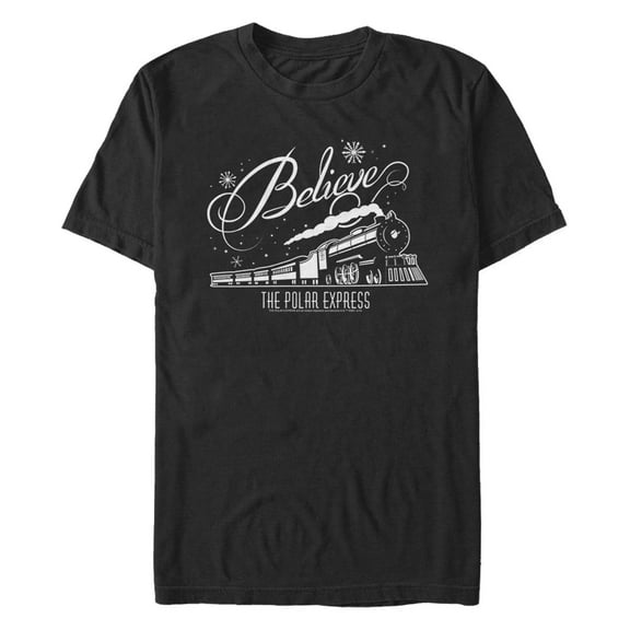 Men's Polar Express Believe Train  Graphic T-Shirt