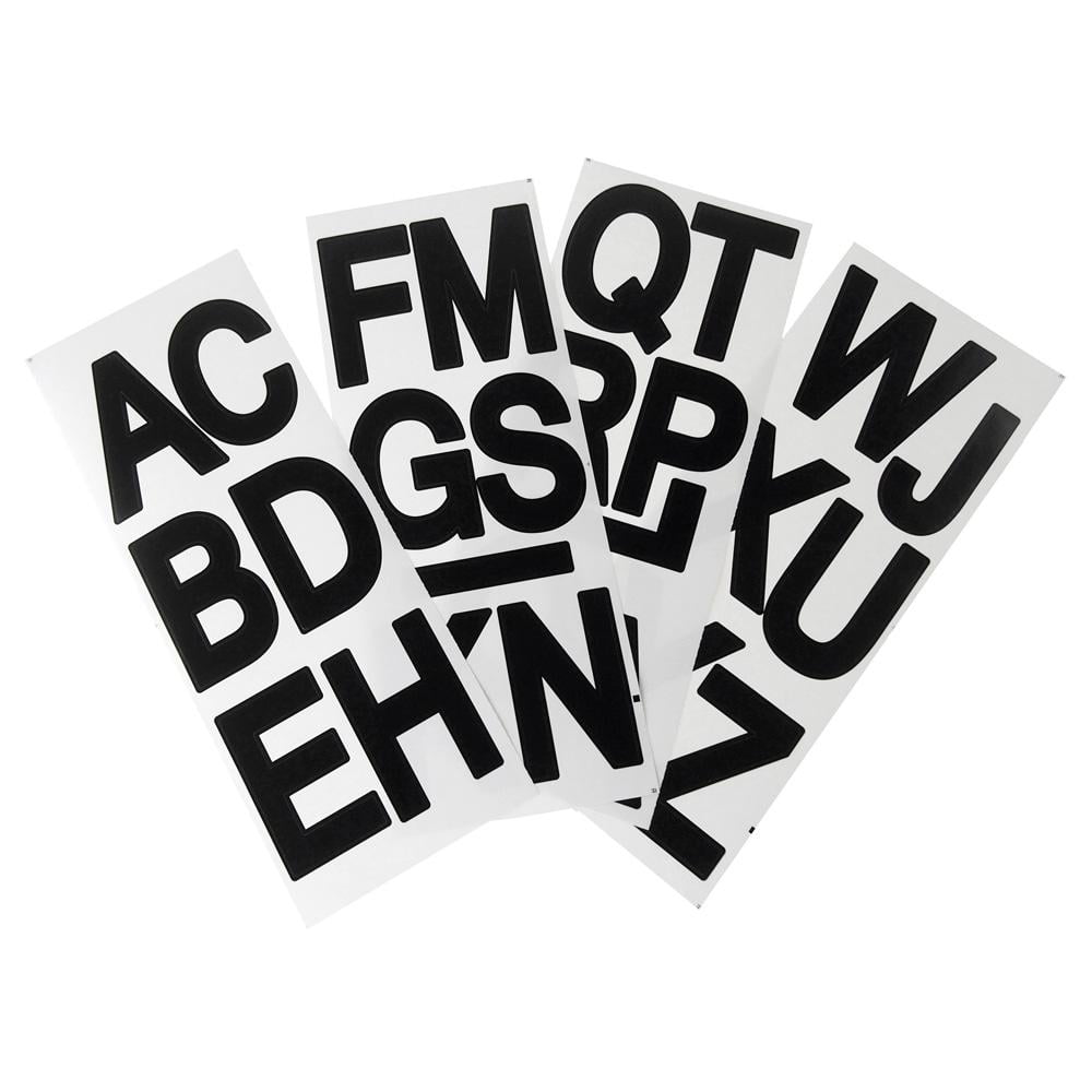Homeford Big Font Alphabet Letter Stickers, Caps, 3-inch, 82-Count, Metallic Red
