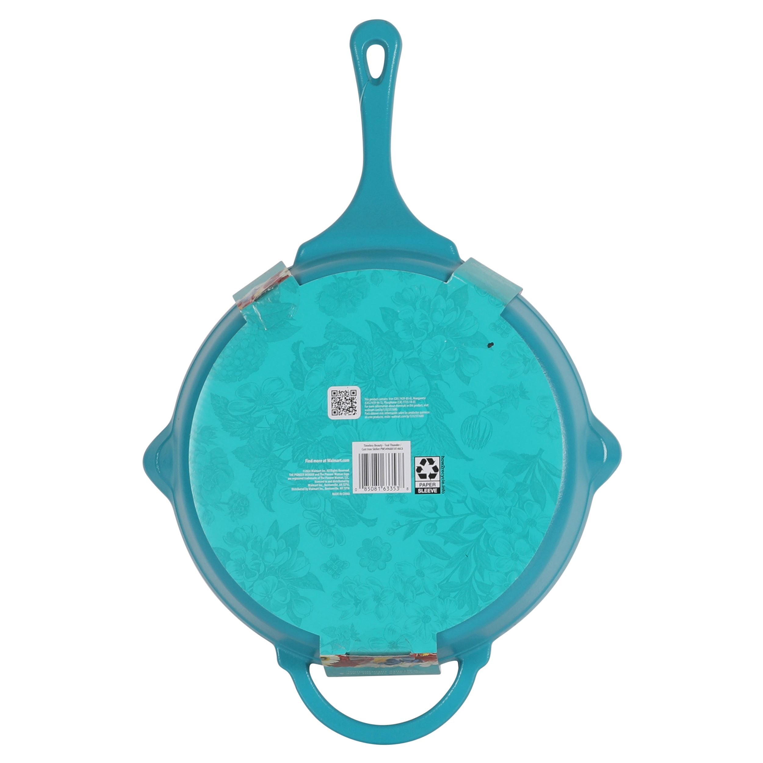 The Pioneer Woman 12-Inch Round Nonstick Interior Cast Iron Fry Pan