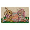 thumbnail image 1 of Wiueurtly Easter Bunny Floor Mat In The Hallway Wear Floor Mat In The Library Thickened Skin Friendly Floor Mat, 1 of 7
