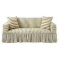 thumbnail image 6 of 1/2/3/4 Seats Spandex Elastic Stretch Sofa Armchair Cover with Pleated Ruffled Skirt for Living Room Couch, 6 of 9