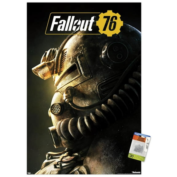 Fallout: 76 - Helmet Close-Up Wall Poster with Pushpins, 22.375" x 34"