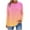 Orange, variant on YUGYXL Long Sleeve Gradient Tunic Tops for Women Trendy Loose Crew Neck Blouse Fall Winter Casual Basic Tee Shirts Blue XL