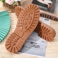 thumbnail image 4 of 1 Pair Rubber Anti Skid Silicon Shoes Bottom Heel Sole Wear Resistant Raised Grain Repair Sole Pad for Shoes Chocolate 300x115x36mm Inner, 4 of 6