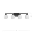 thumbnail image 7 of Copeland Collection Four-Light Matte Black Mid-Century Modern Vanity Light, 7 of 7