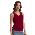 thumbnail image 4 of Women's V-Neck Ribbed Tank Top - Sleeveless Casual Stretch Shirt, 4 of 6