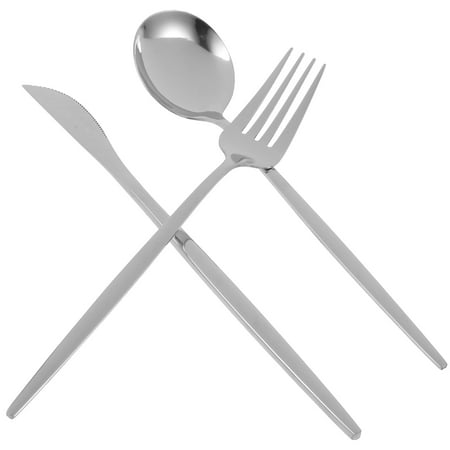 

1 Set Stainless Steel Spoon Fork Tableware Steak Cutlery Home Dinnerware